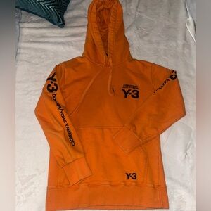 Y-3 Vibrant Orange Hoodie with Black Accents